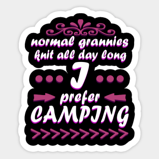 Grandma Retirement Caravan Pension Camping Sticker